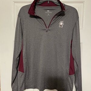 SIU Gray and Maroon Quarter-Zip Pullover